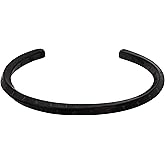 HAQUIL Black Plated Stainless Steel Viking Rune Twisted Cuff Bracelet, Viking Jewelry Gift for Men and Women