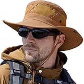 Sireck Fishing Hat UPF50+ Wide Brim Sun Hat for Men Women, Water Resistant Summer Sun Protection Safari Hat Hiking Bucket Hat