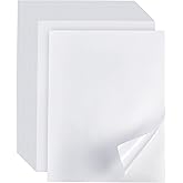 LuckyGuard 60 Sheets Printable Sticker Paper 8.5" x 11" for Laser Inkjet Printer, Matte White Full Sheet Label Paper