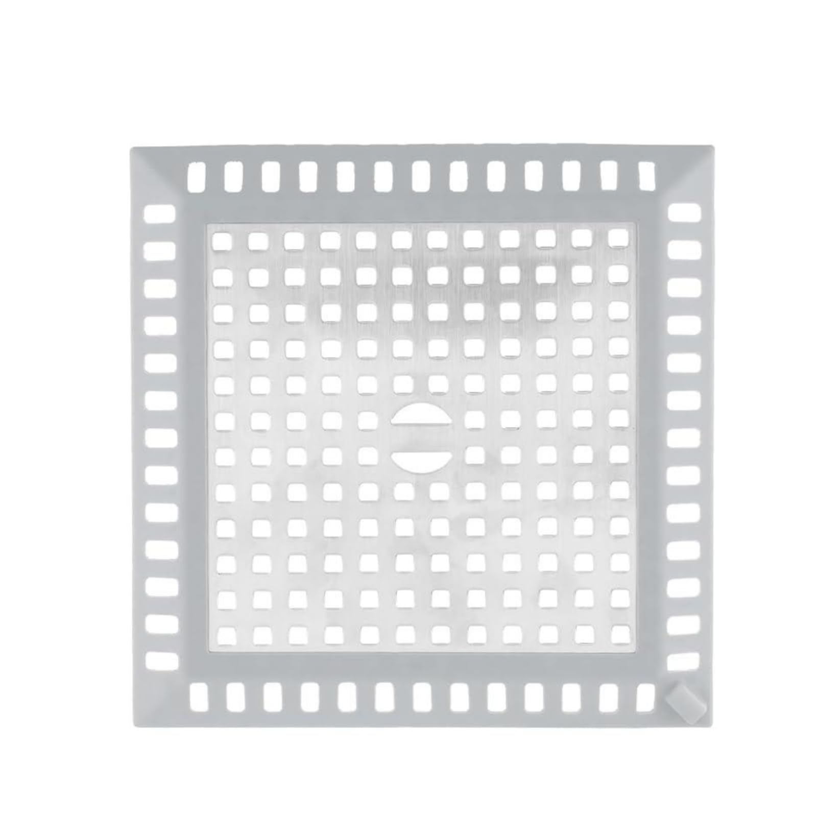 Square Shower Drain Cover Hair Catcher for Shower Drain Cover, Essential to Prevent Drains Clogging for Bathroom, Laundry, Bathtub, Kitchen, Sink,304 Stainless Steel and Silicone
