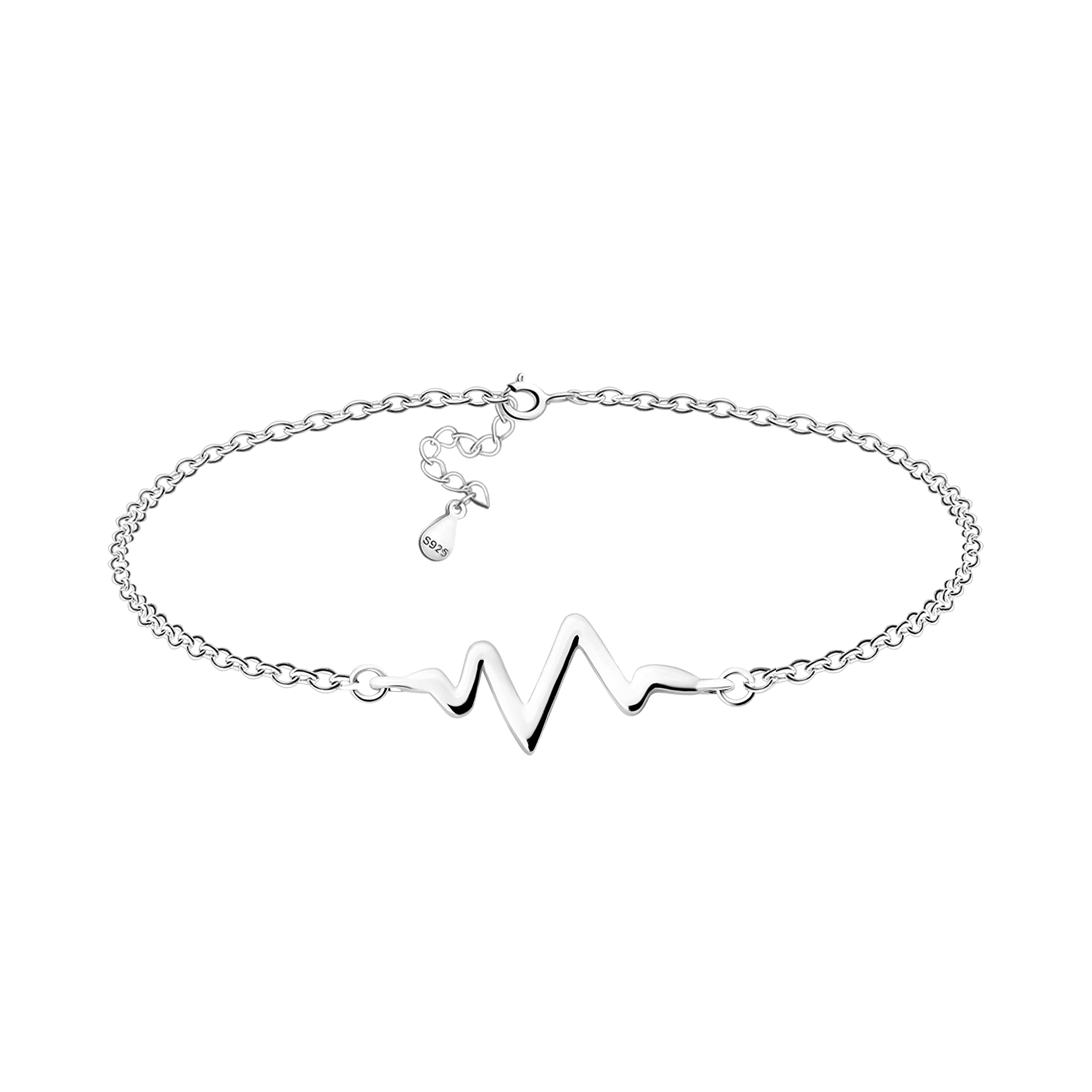 Sofia Milani - Women's Bracelet 925 Silver - Heartbeat Pendant - B0324