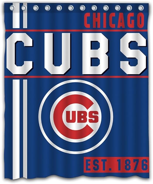 Amazon Com Chicago Baseball Team Emblem Waterproof Shower Curtain