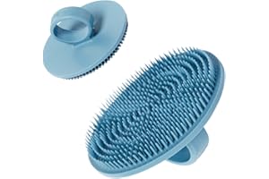 Boie USA Face Scrubber - Handheld Facial Tool, Deep Cleansing Exfoliating Facial Brush. Fights Acne with Gentle, Silicone-Like Bristles, Long Lasting, & Hypoallergenic (Blue)