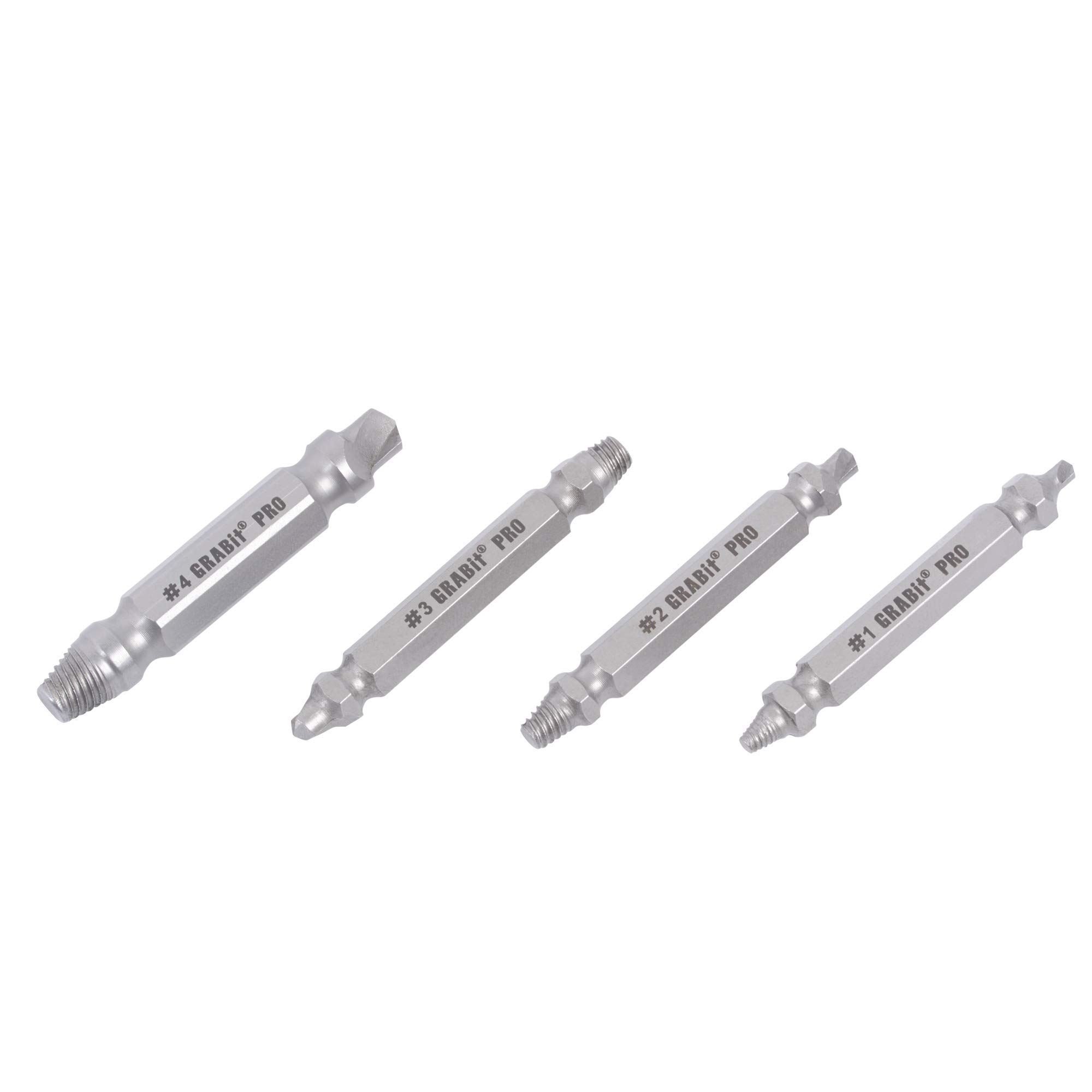 Trend 4-Piece Grabit Screw Extractor Set, Remove Damaged Screws and Bolts Effortlessly, GRAB/SE2/SET