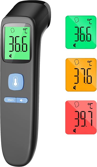 ANMEATE Forehead Thermometer No-Touch Infrared Digital Fever Alarm