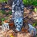 FiGoal Halloween Decor Groundbreaker Realistic Halloween Skeleton Stakes Skull For Yard Decorations Best Outdoor Halloween Decoration Props (Tombstone Yard Signs NOT included)