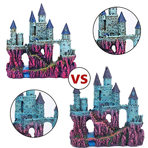 Miracliy Aquarium Decorations Castle, Aquarium Ornament Super Castle,10" - Thumbnail 4