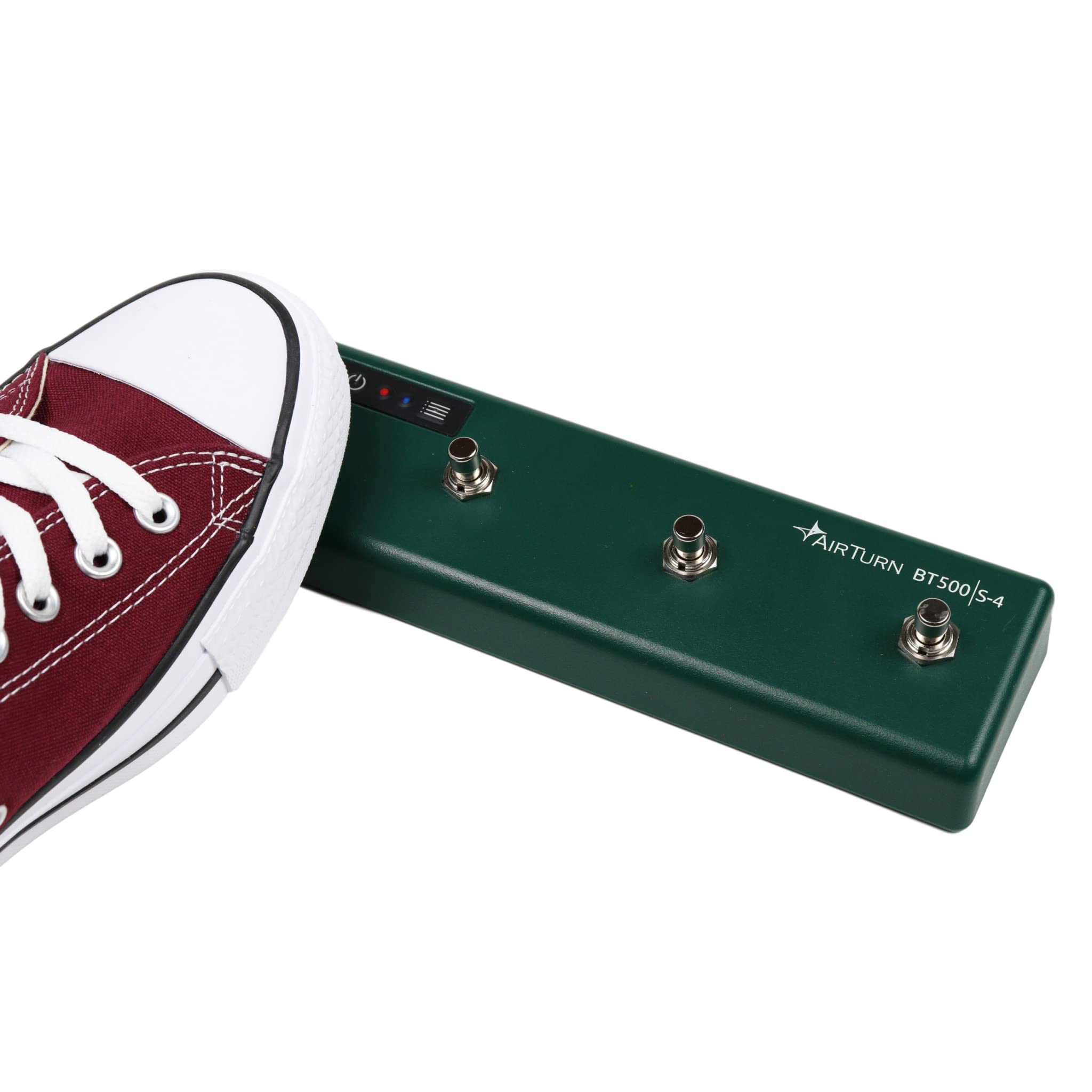 Air Turn BT500S 4 Footswitch Bluetooth Controller, Green
