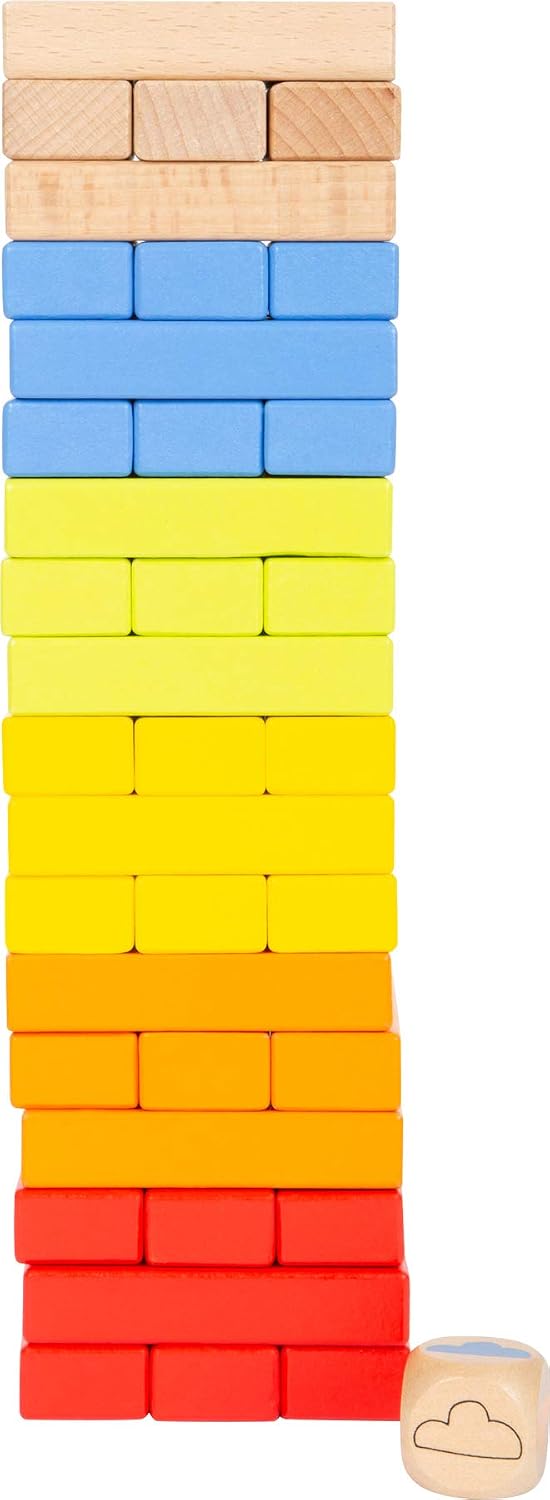 Small Foot 11692 Rainbow Wobbly Tower, motor activity toy, for ages 3+ years - Image 4