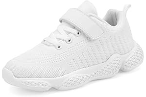 Casbeam Kids Breathable Sneakers Mesh Lightweight Easy Walk Casual Sport Strap Athletic Running Shoes for Boys Girls