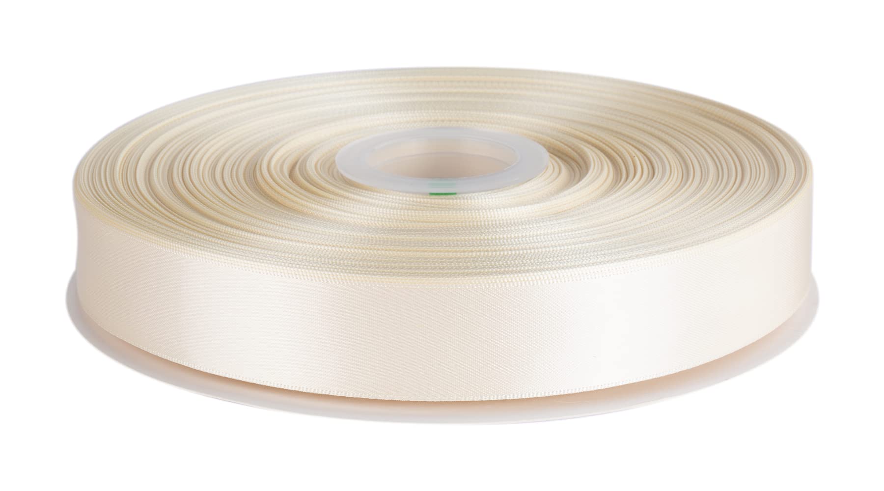 Double Faced Satin Ribbon, 25mm X 91M, Solid Polyester Ribbon for Gift Wrapping, Crafts, Wedding Party Ceremony Decoration, Floral Arrangement, Sewing (Ivory)