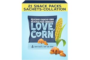 LOVE CORN Sea Salt 0.7oz x 21 Bags - Delicious Crunchy Corn - Healthy Family Snacks - Gluten Free, Kosher, NON-GMO - Alternat