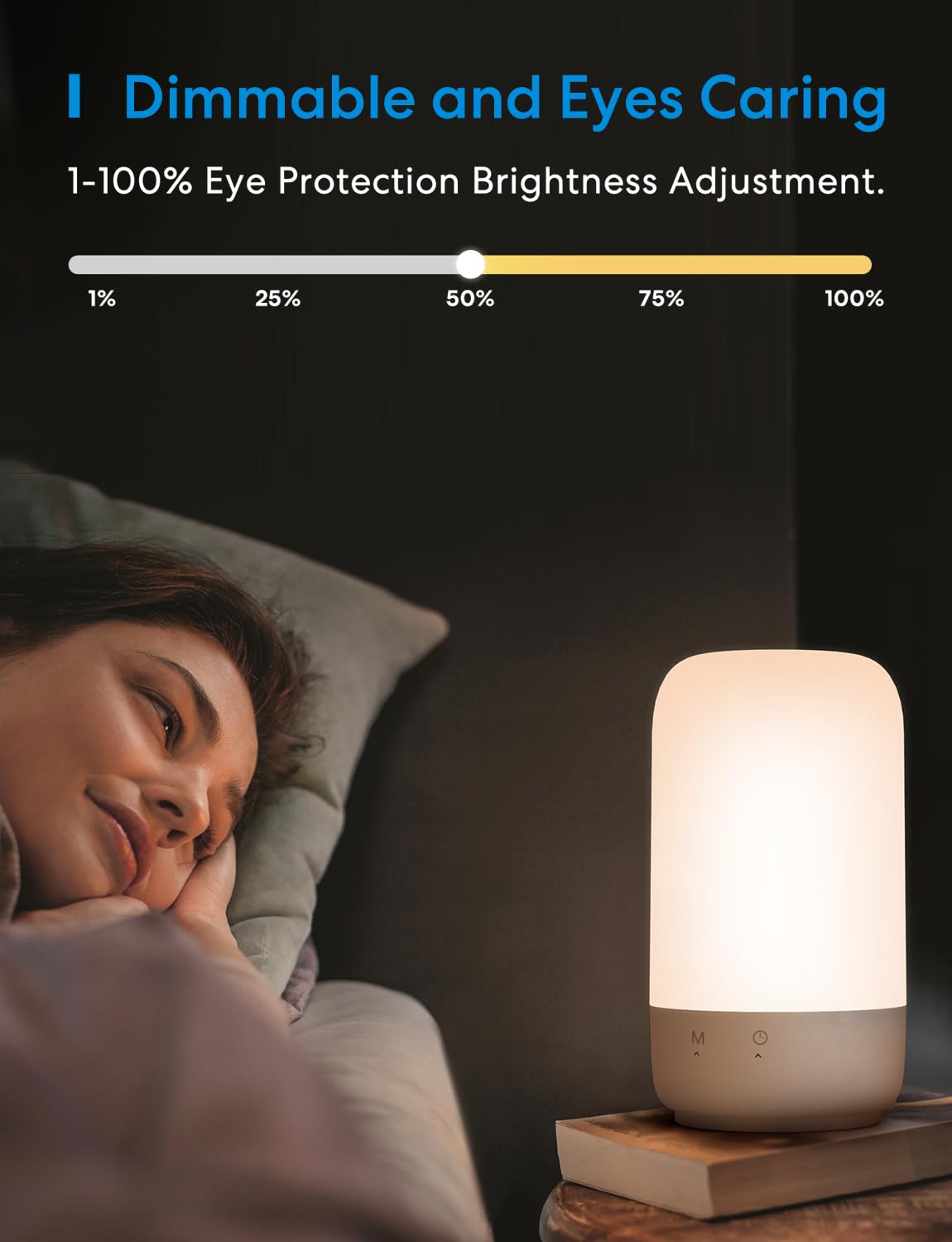 meross Smart Table Lamp for Bedroom, Bedside Lamp Support Apple Homekit and Alexa,Tunable White & Multi-Color, WiFi LED Nightstand Lamp,Touch Control, Voice and APP Control