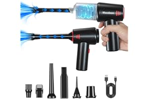 Meudeen Compressed Air Dusters - Keyboard Cleaner - 3 in 1 - Multi-Use for Cleaning Computer - PC - 5 Nozzles + 2 Brushes