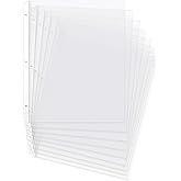 Amazon Basics Durable Clear Sheet Protectors for 3 Ring Binder, 8.5 in x 11 in, 3 holes, 200 Pack