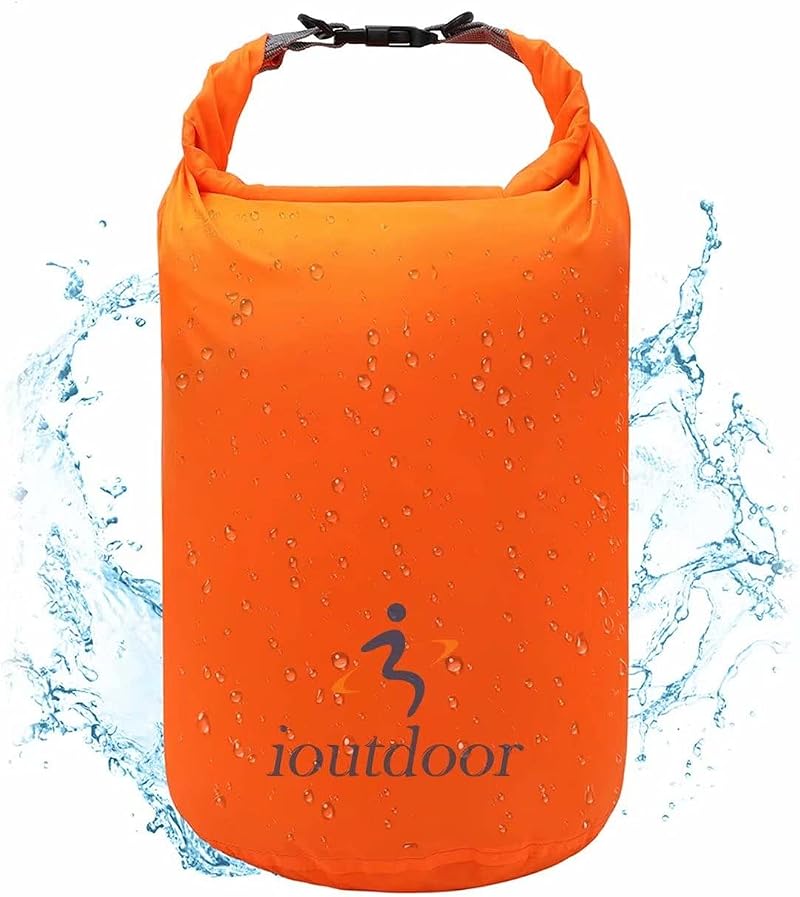 ioutdoor Waterproof Dry Bag 2L Orange Lightweight Compression Sack Kayaking