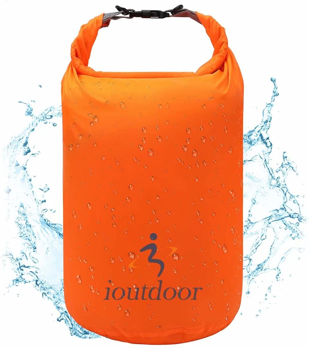 ioutdoor Waterproof Dry Bags Lightweight 2L/5L/10L/20L Keep Dry Clean, Dry Compression Sacks Small Large for Kayaking, Hiking, Swimming, Camping, Canoeing, Boating, Fishing (Orange, 40L)