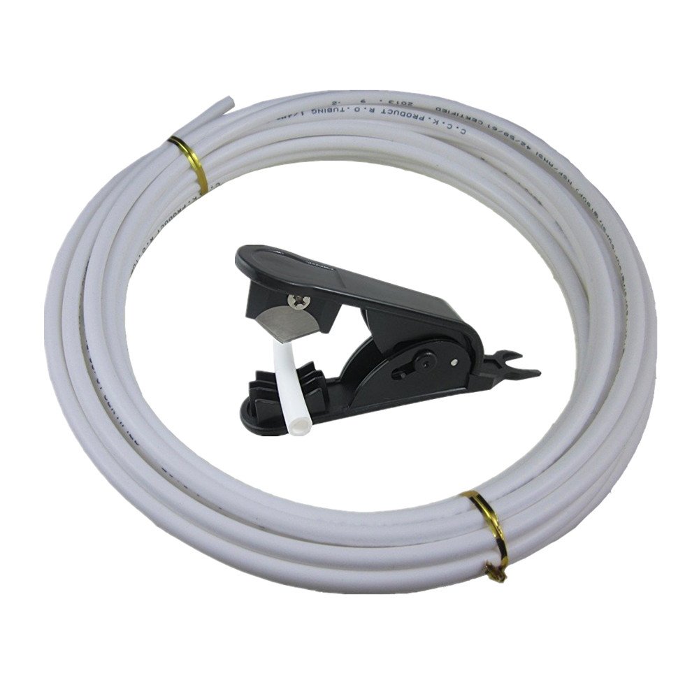 Photo 1 of Lemoy Size 1/4 Inch, 20 Meters 60 feet Length Tubing Hose Pipe for RO Water Filter System +tube cutter (White 20 meters?60 feet?)