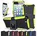 CINEYO(TM) Apple iPhone SE Case / iPhone 5/5S Case heavy Duty Rugged Dual Layer Case with kickstand (Apple iPhone SE Case / Iphone 5/5S Black) (Green)