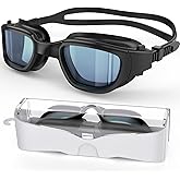Zeligerstar Polarized Swimming Goggles, Unisex Adult Swim Goggles Anti Fog Anti UV Wide View Pool Glasses for Men Women