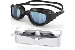 Zeligerstar Polarized Swimming Goggles, Unisex Adult Swim Goggles Anti Fog Anti UV Wide View Pool Glasses for Men Women
