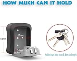 LauCentral Key Safe Wall Mounted 4-Digit Weatherproof Lock Box Outdoor view 2