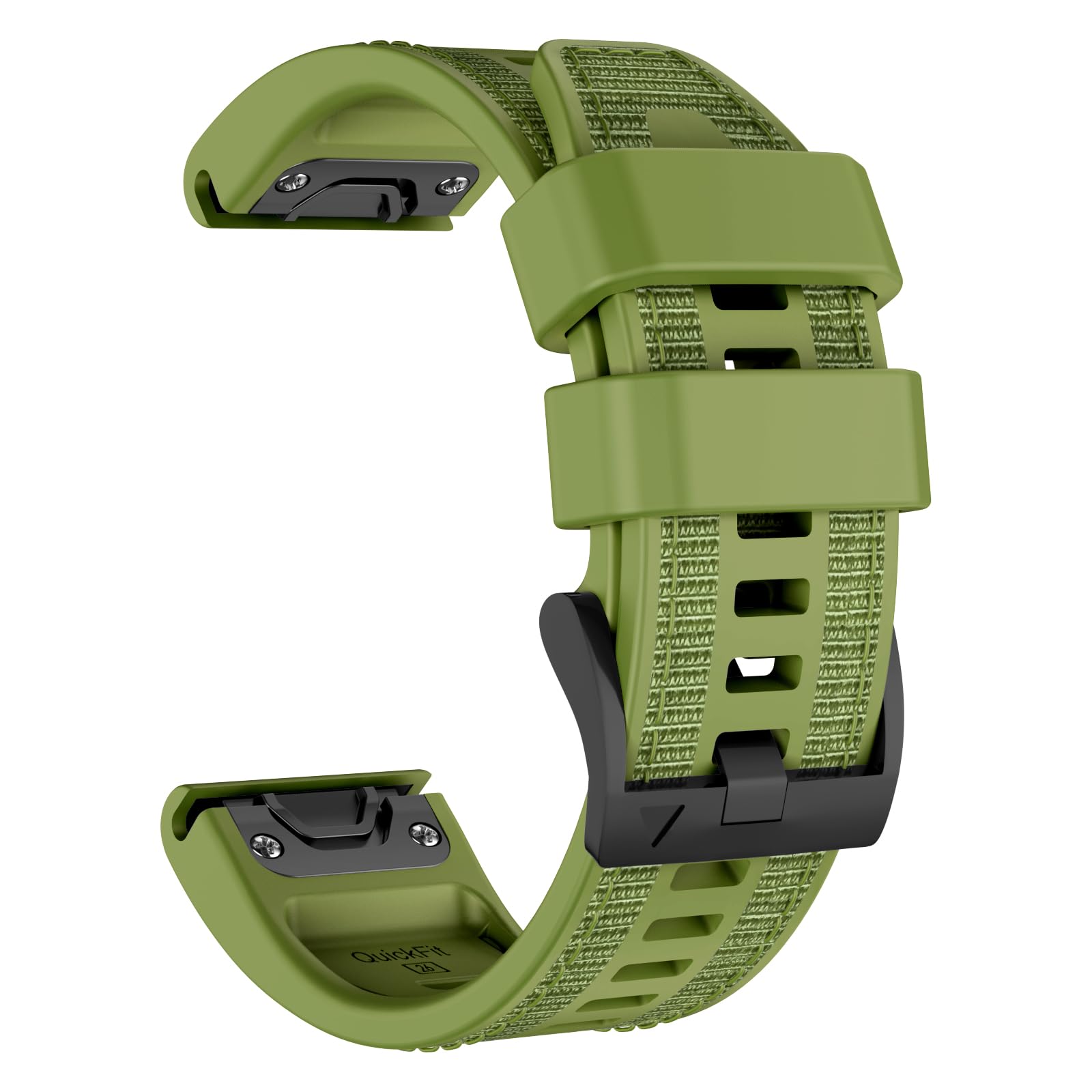 OVERSTEP Compatible for Garmin Fenix 5X Strap, 26mm Wide Soft Silicone Replacement Strap for Garmin Fenix 5X Plus/Fenix 6X/Fenix 6X Pro/Fenix 7X/Fenix 7X Pro/Fenix 3/HR/Epix Pro 51mm