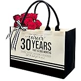 MQPPKJ Personalized Initial Canvas Tote Bags, Monogrammed Tote Bag Gifts for Women Teacher Friend for Birthday Wedding