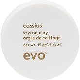 Evo Cassius Strong Hold Hair Styling Clay for Thick, Coarse Hair, 0.5 oz | Malleable clay adds definition and texture, for all hair types, matte finish and style control, cruelty-free