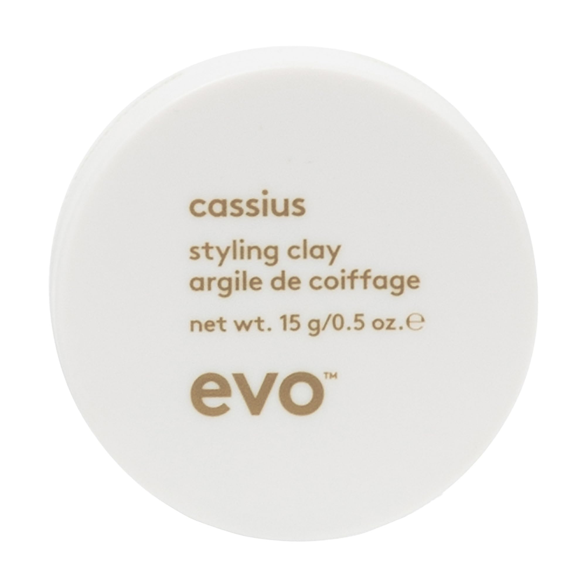 Evo Cassius Strong Hold Styling Clay for Thick/All Hair Types - Strong Hold, Matte Hair Styling & Texture - 15g, Travel Size