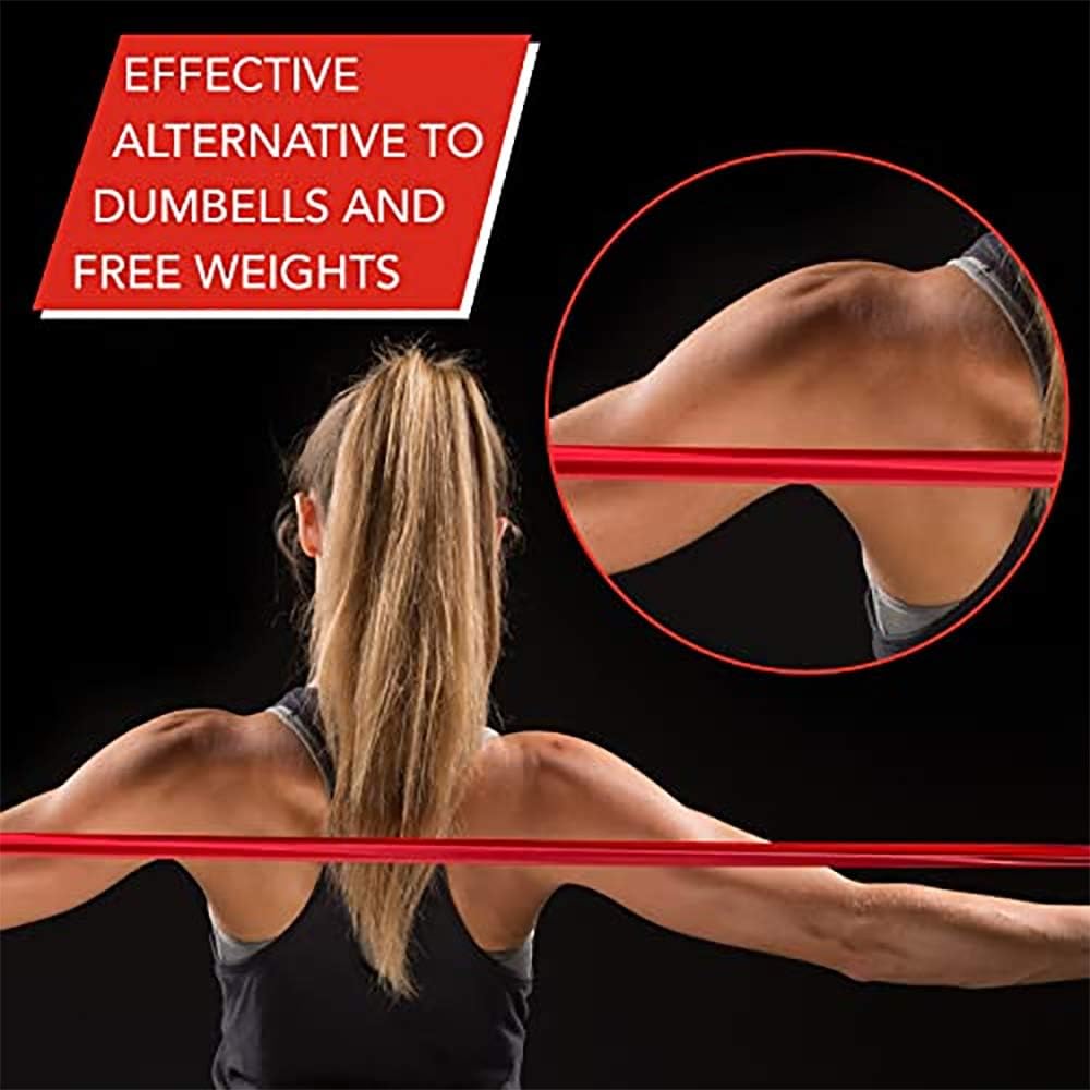 TheraBand Resistance Band Set, Professional Latex Elastic Bands for Upper & Lower Body, Core Exercise, Physical Therapy, Lower Pilates, At-Home Workouts, & Rehab, 5 Foot, Yellow, Red & Green, Beginner: Clothing