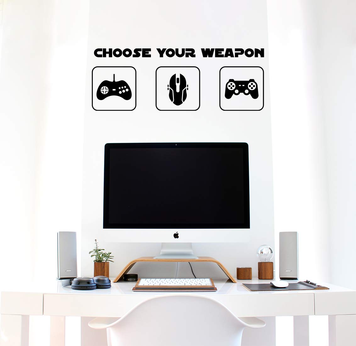 StickerDeen, Choose Your Weapon Vinyl Wall Decal Sticker, Matt Black