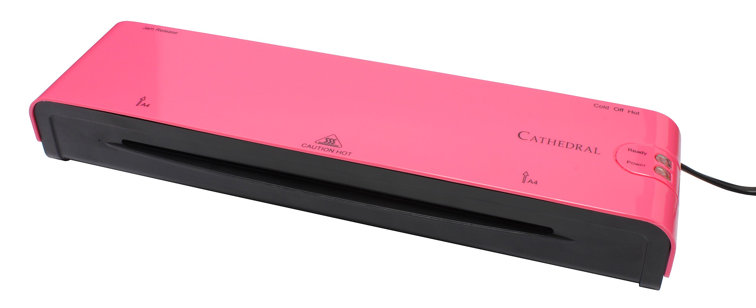 Cathedral Products A4 Laminator - with Fast Warm Up & Jam Release - Pink
