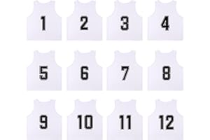 RE-HUO 12 Pack Numbered（1-12） Scrimmage Vests/Sport Pinnies/Training Bibs For Basketball,Soccer, Volleyball and Baseball
