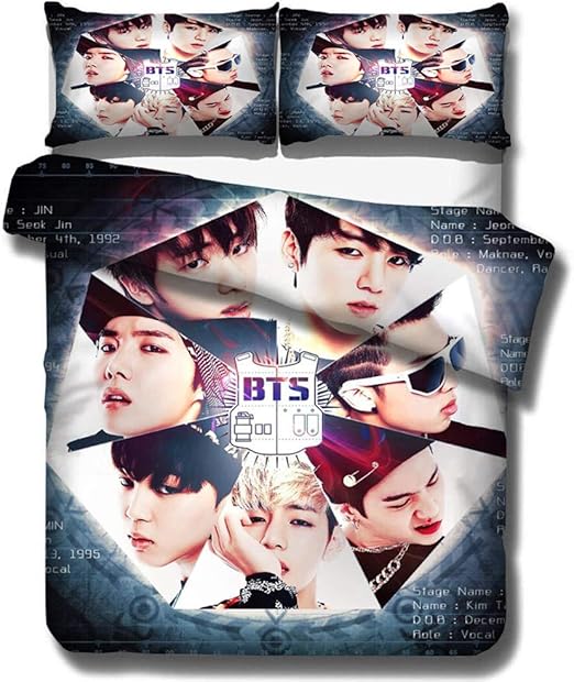 KPOP Bangtan BTS Boys Fans Cover Bedding Set Pillowcase