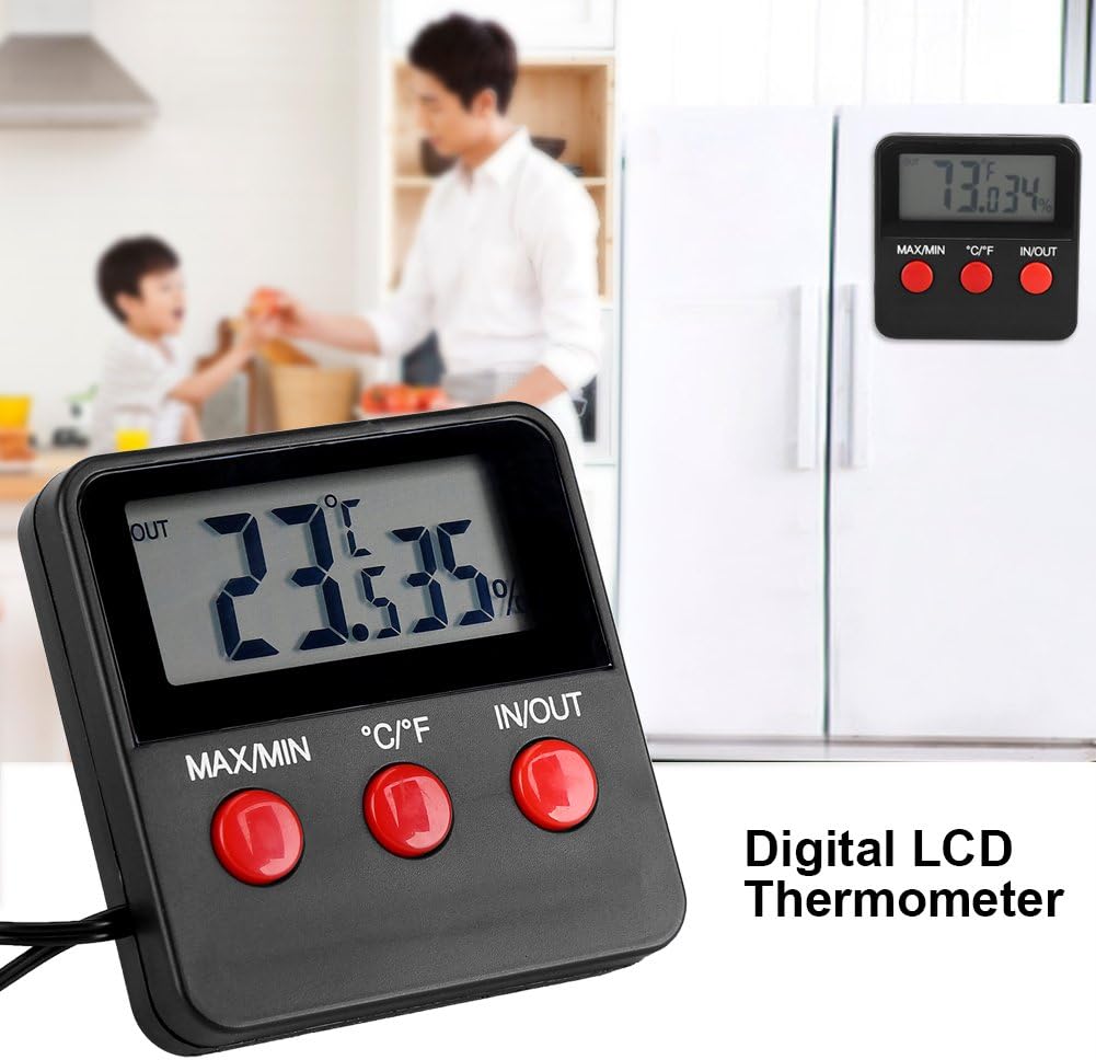 Detectable for Egg Hatcher Pet Breeding Kitchen LCD Hygrometer Thermometer Detector - Image 3