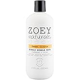 Zoey Naturals - Sweet Citrus Bubble Bath for Kids & Babies - Organic Tear-Free, Non-Toxic Toddler Soap with Moisturizing Aloe & Avocado Oil - Long Lasting Bubbles - Made in USA, 17 oz