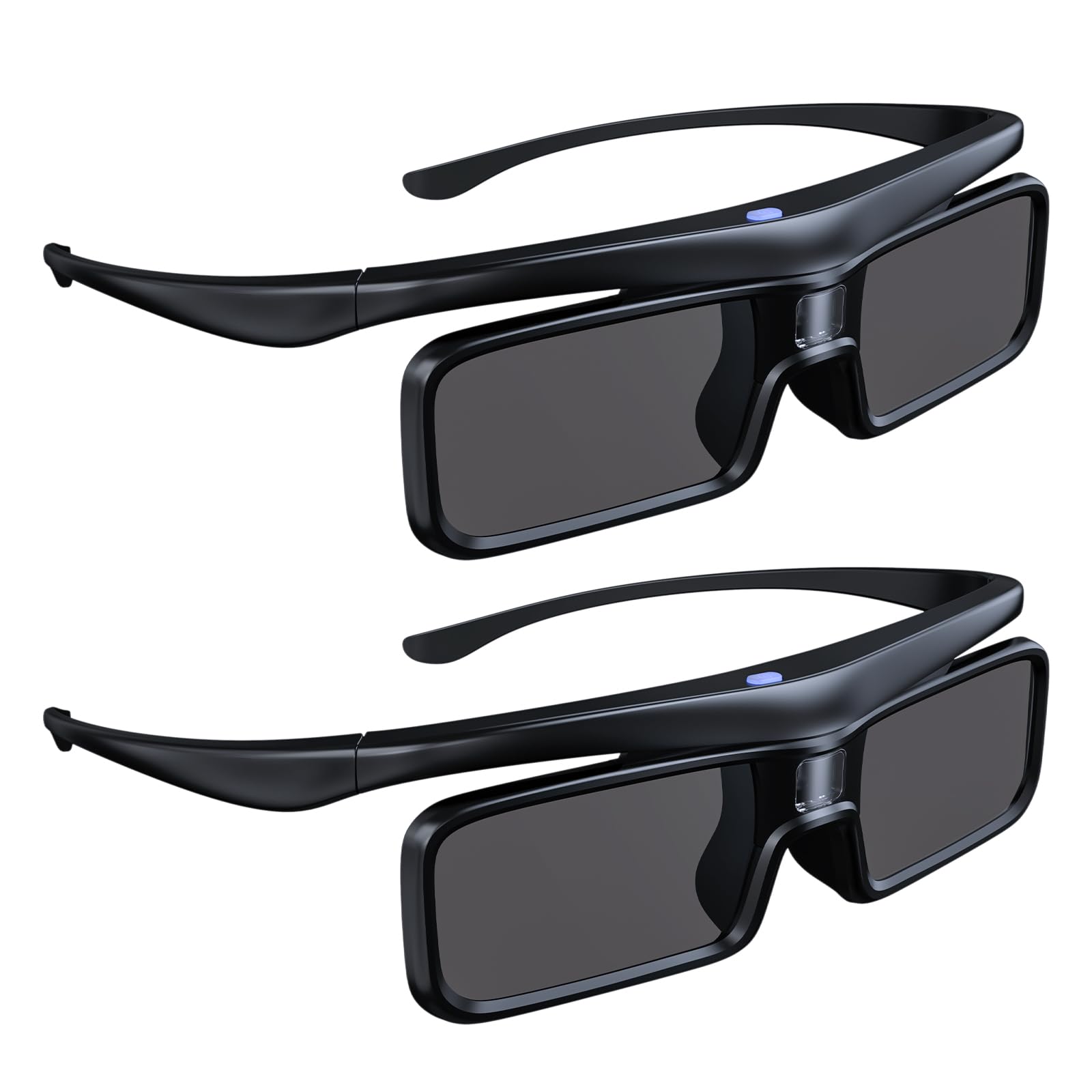 NexiGo DLP Link 3D Glasses, Rechargeable 3D Active Shutter Glasses compatible Aurora, Aurora Pro (Black - 2Pack)