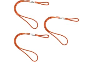 AINIKEY 8mm (5/16") Sewn Prusik Loop 18 Inches / 24 Inches - Ideal for Arborist, Firefighting, Rigging, and Rescue Gear Orange | 18 inch | Pack of 3