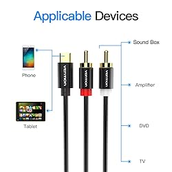 Vention USB C to 2 RCA Audio Cable 1.6FT, USB Type