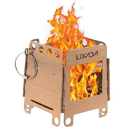 lixada folding wood stove