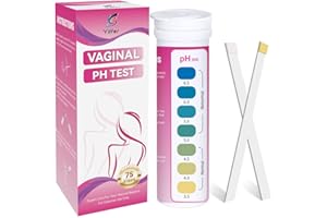 Yiffer 75-Count Vaginal pH Test Strips – At-Home Feminine Wellness Kit for Women Monitoring Balance, Yeast Infection & BV, Pr