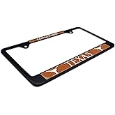 Black Metal License Plate Frame - Second Generation - Mascot Version (Texas)