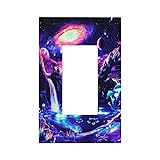 Galaxy Starry Hippie Mushroom 1 Gang Rocker/Decora