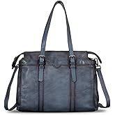 Genuine Leather Shoulder Bag Tote Bag for Women Vintage Real Leather Purses and Handbags Crossbody Satchel Bag with Strap