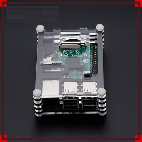 HUANRUOBAIHUO For Caliente Frambuesa Pi 3B + Caso 9 Capas Azul Negro Rojo Verde acrílico Caja de la Caja for Raspberry Pi Modelo B 3 Caso de Whosale Partes de la Impresora 3D (Color : Blue)