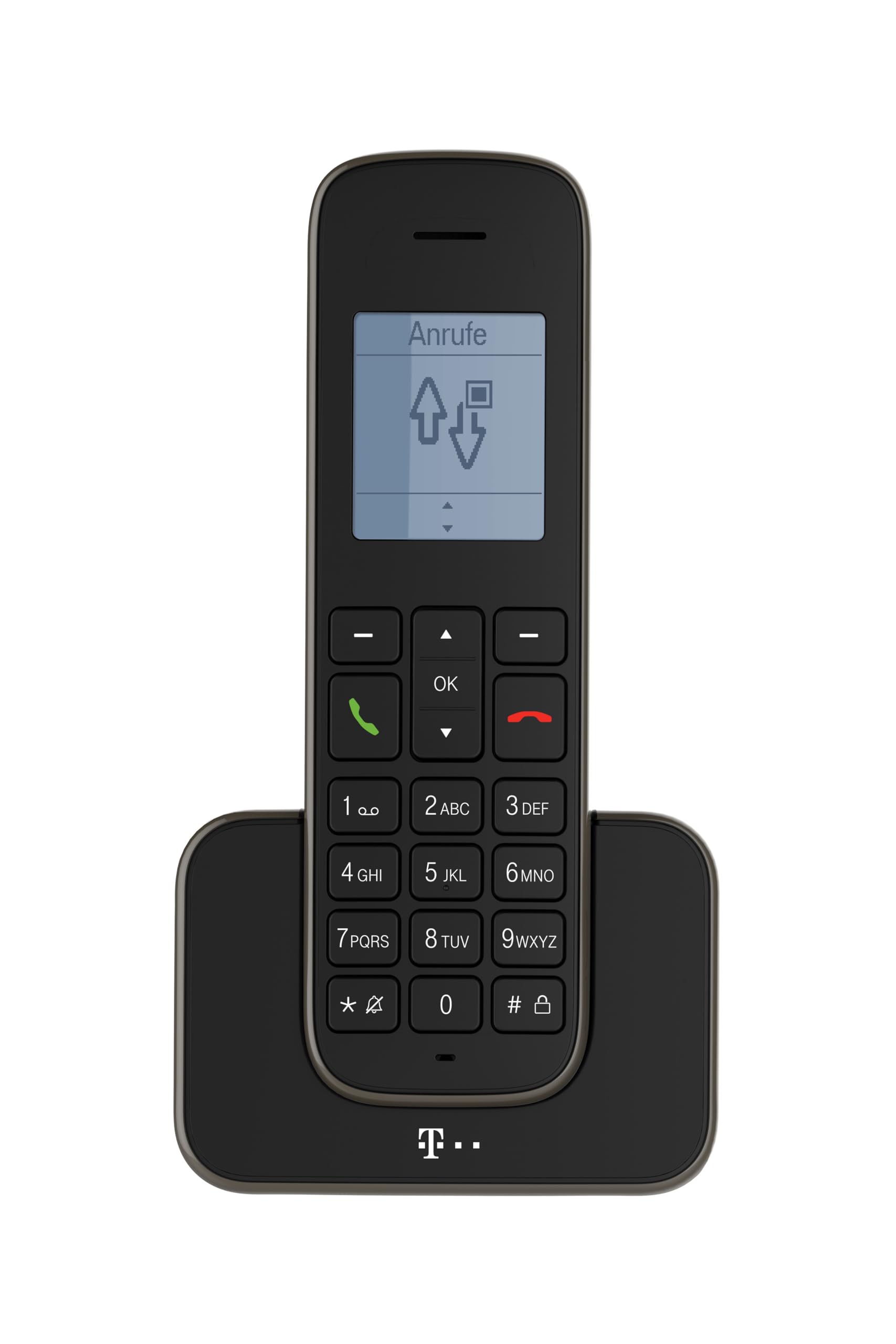 Telekom Sinus 207 Analog telephone Black - Telekom Sinus 207, Analog telephone, German, Wireless handset, 150 entries, Black