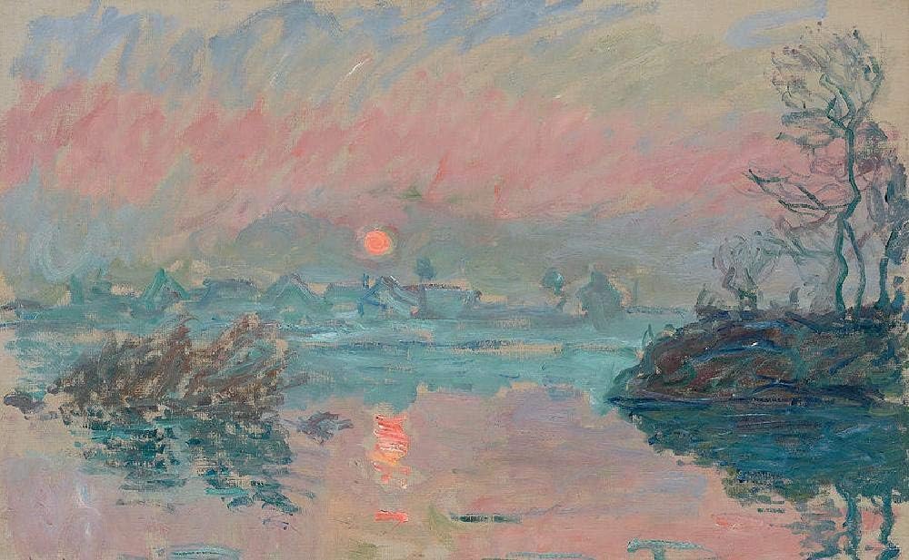 Wooden Jigsaw Puzzle 1500 Piece Sunset At Lavacourt Claude Monet Very Challenging Adult And Teen Casuallarge Size Puzzle Unique Gift
