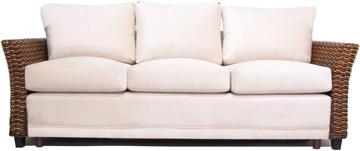 Amazon Com Made In Usa Rattan Hardwood Sofa Couch 9042 Vi