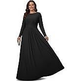 KOH KOH Womens 2026 Long Sleeve Soft Flowy Empire Waist Fall Winter Party Gown